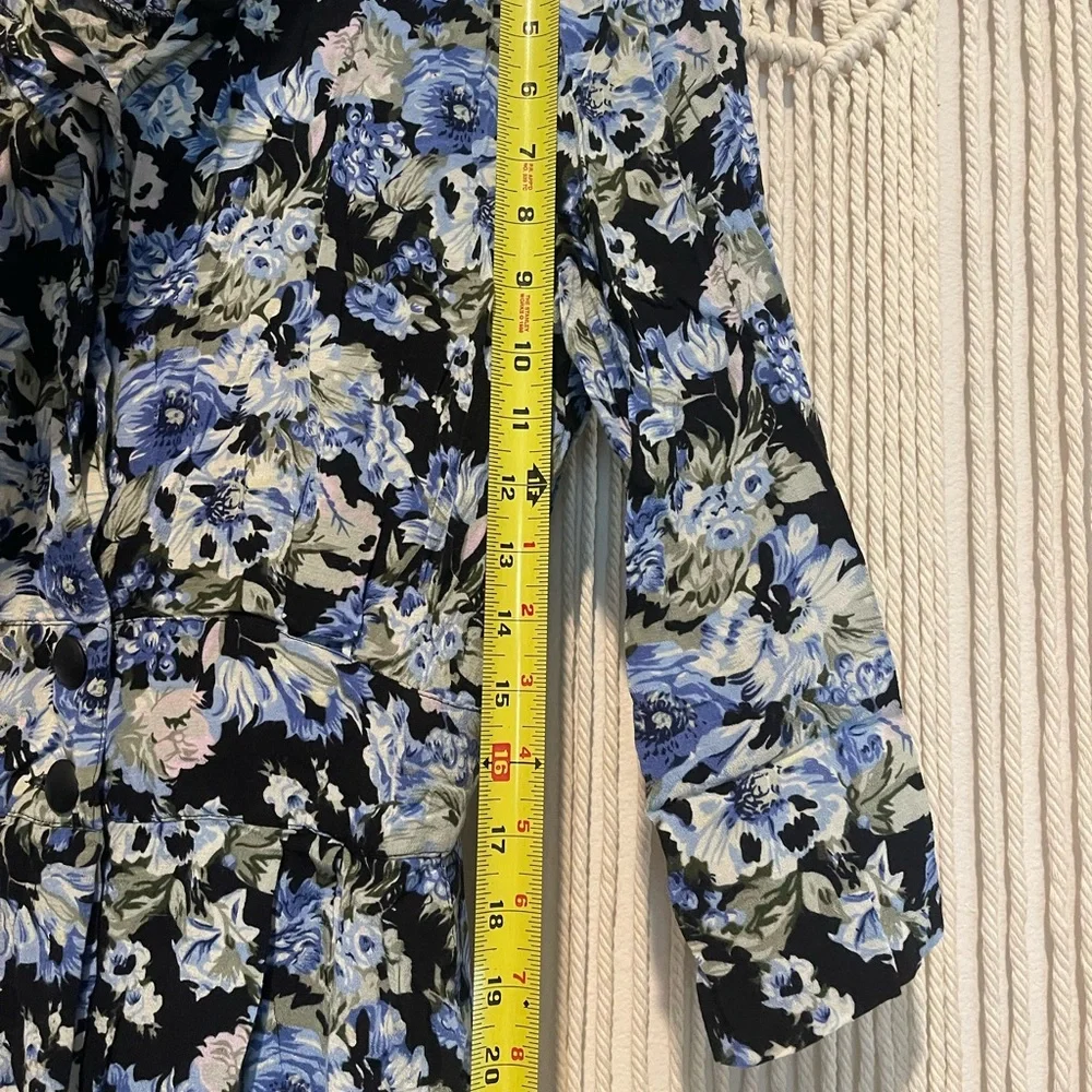 Vintage 40’s Karin Stevens Floral Button-Up Pencil Dress Old Hollywood Sz 14 (L)